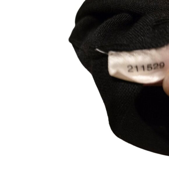 Ann Taylor Womens Black V-Neck Long Sleeve Ruched Quarter Sleeve Sweater Top L - Picture 4 of 7